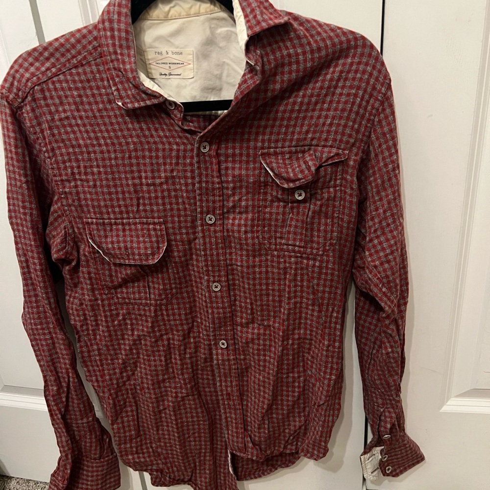 Men’s Rag & Bone Plaid shirt.